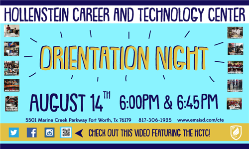 HCTC Orientation Night flyer 